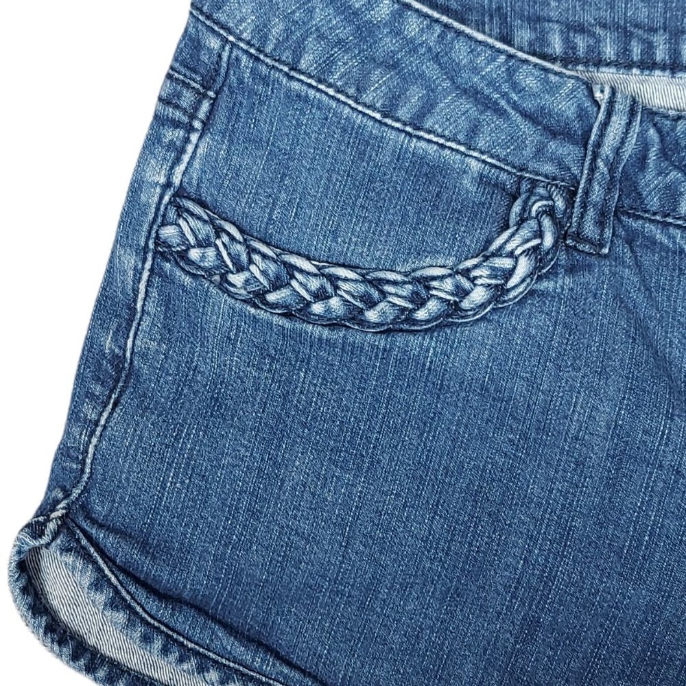2.1 DENIM SHORT SHORTS WITH BRAIDED DETAIL POCKETS (29) - Picture 4 of 10